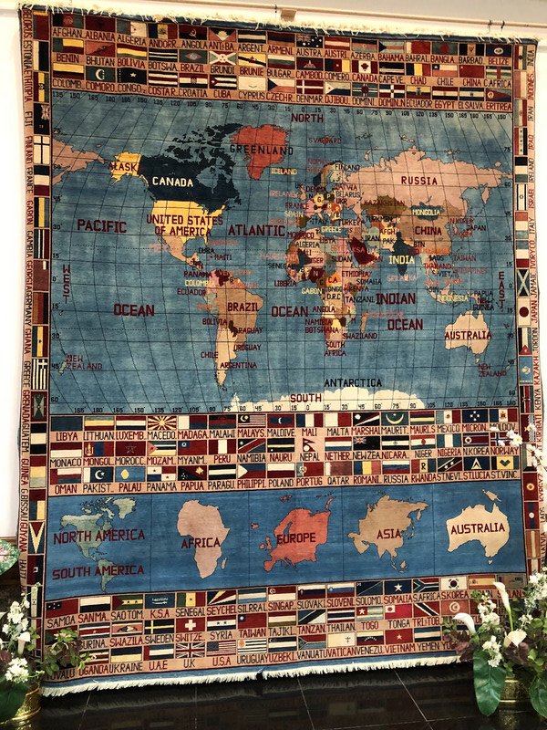 a carpet of world map