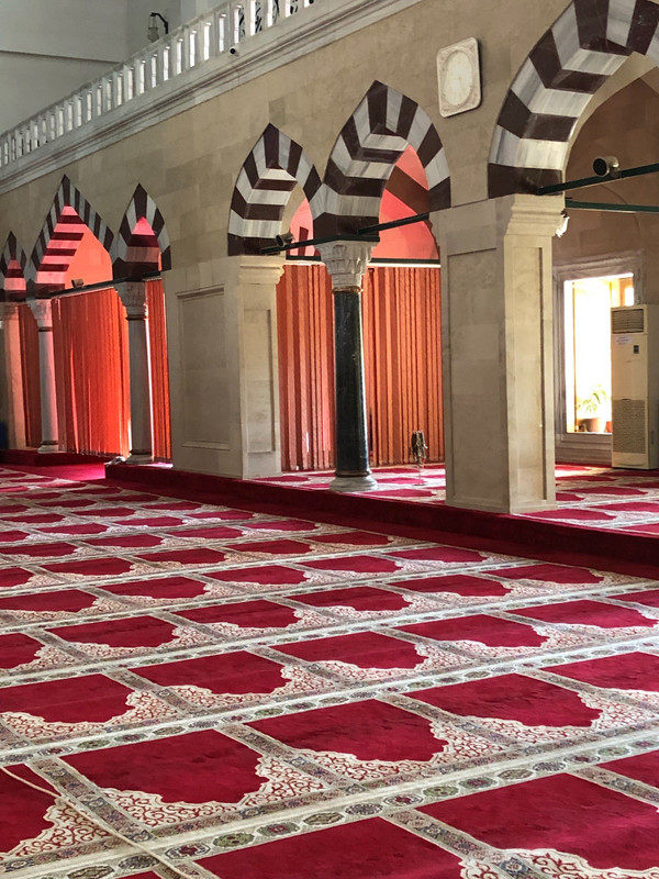 prayer rugs in the mosque 