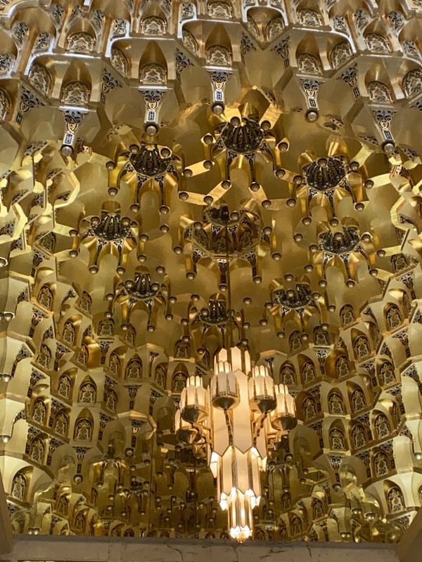 Intricate gold ceiling in Presidential Palace