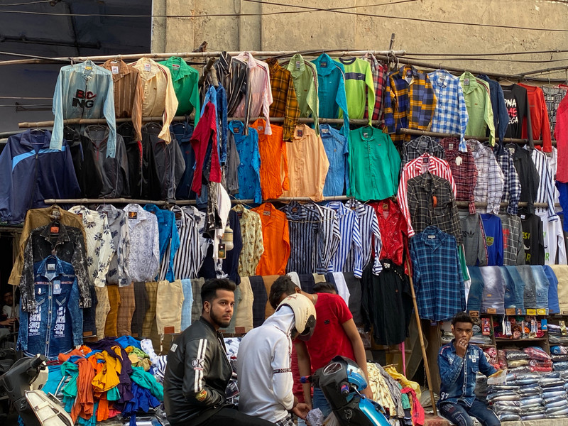 Cloth vendor at the market