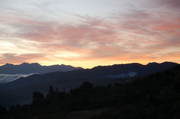Sunset in the andes
