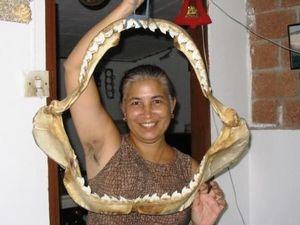 Tasiana and the shark jaw