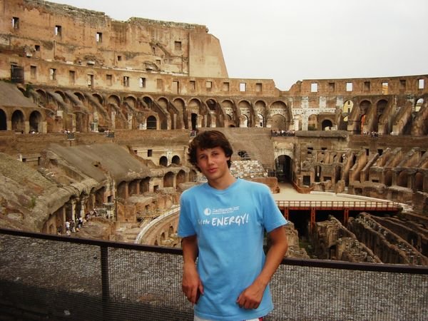 Jonathan at the Colosseum in Rome