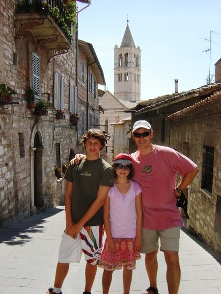 Mark, Jonathan and Michelle in Assisi