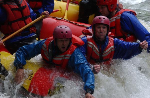 head first into rapids