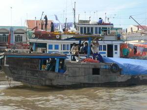 house boats on the Mekong Delta