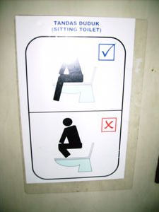 How to use a toilet
