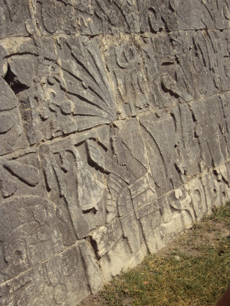 Ball court carvings