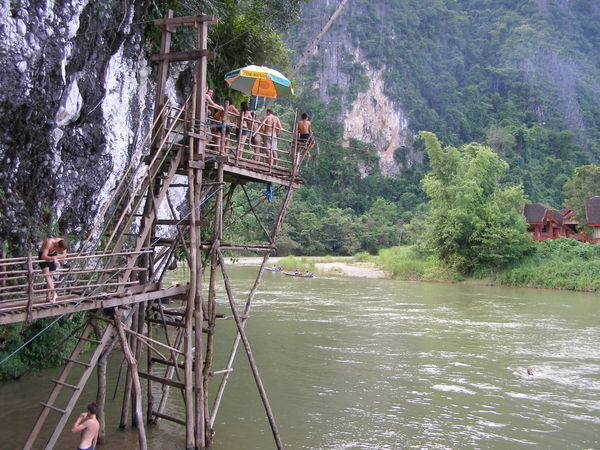Rope Swing in Laos
