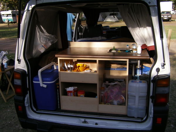 Kitchen in the van
