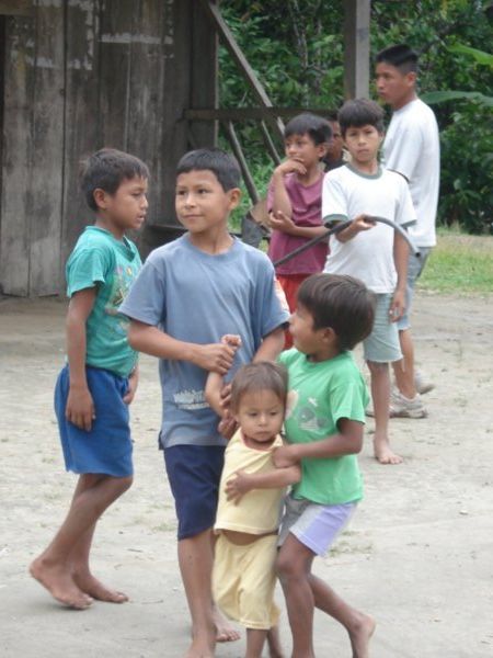 Children at a tribal village