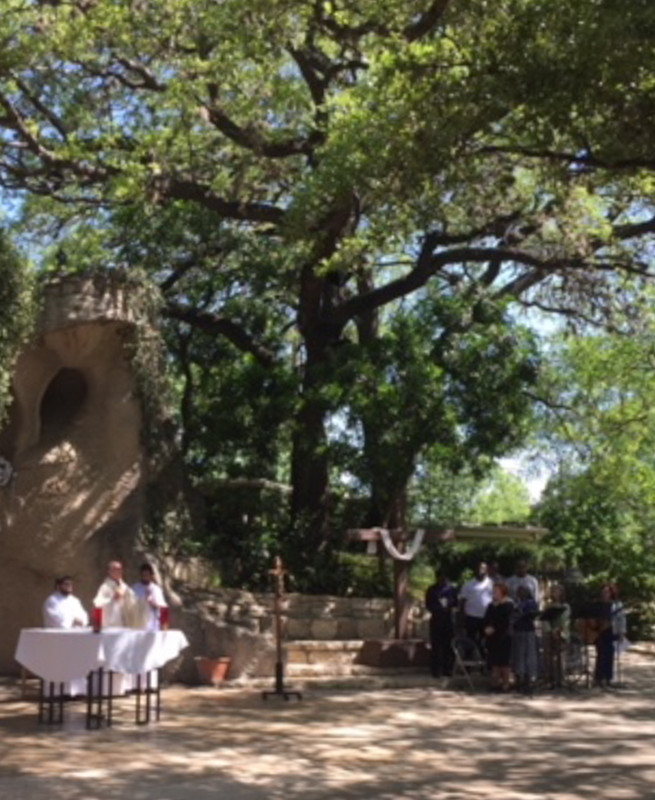 Eucharist at the Grotto