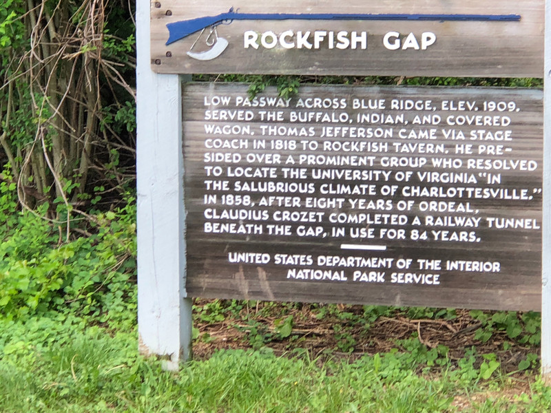 Rockfish Gap Historical Marker