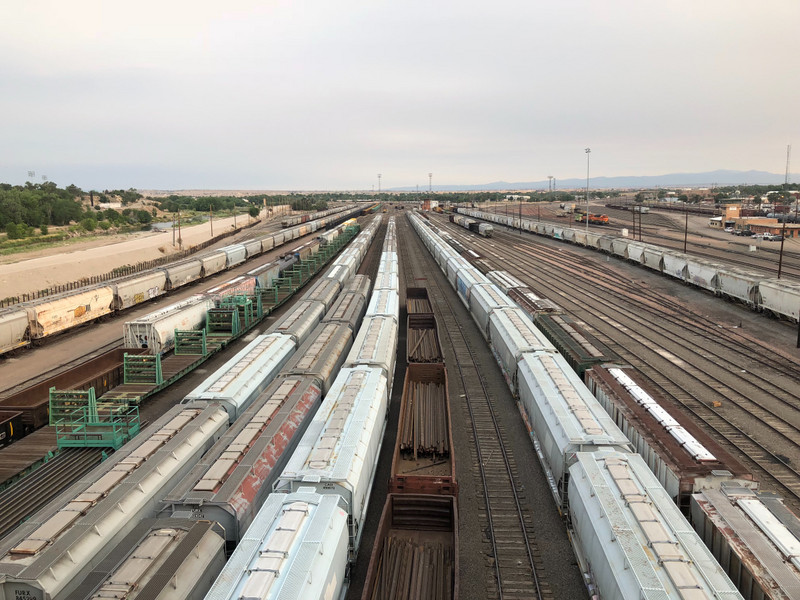 Huge railroad yards just leaving Pueblo