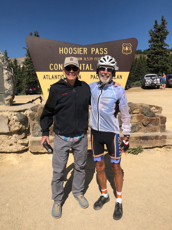 Steve and I at the top of Hoosier Pass.