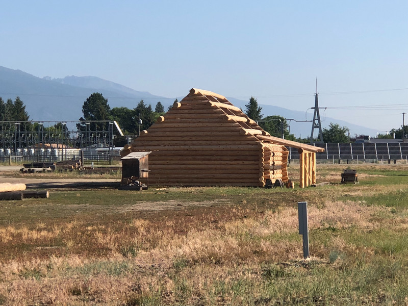 Log home in process.
