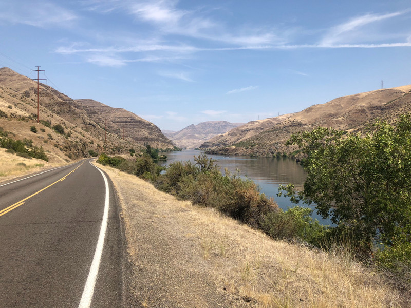 We rode along the Snake River for twelve miles to Oxbow