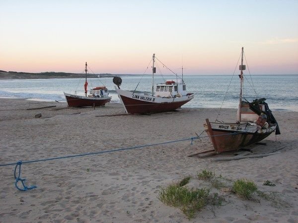 Fishing boats at Punta del Diablo