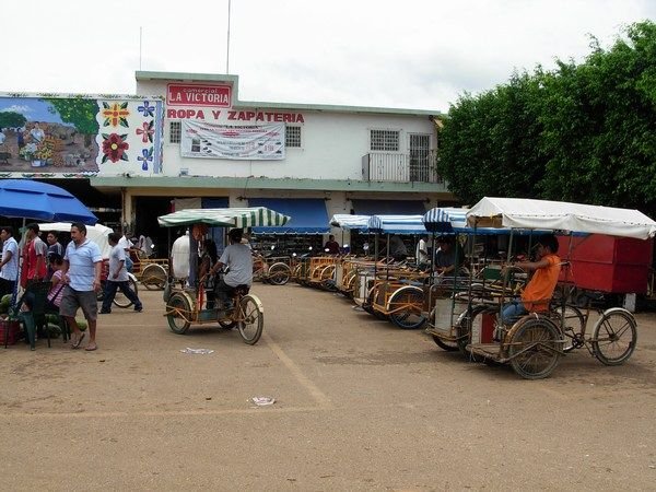 Tri taxis at Oxkutzcab market