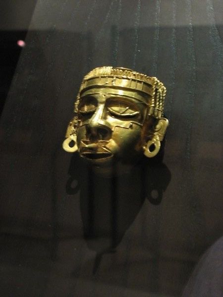 Gold mask from Monte Alban Tomb 7