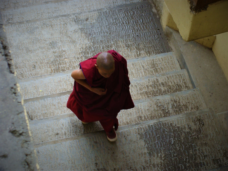 Monk heading to the temple