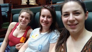 Sitting on the chairs of the Legislative Council
