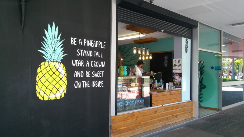 Of course I had to buy a smoothie in the Pineapple Cafe