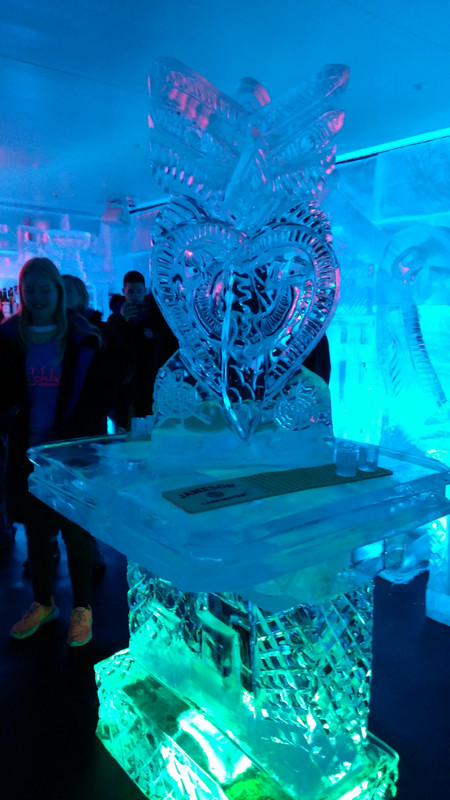 Ice sculpture in the ice bar