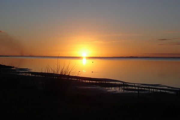 Sunset on Lake Albert