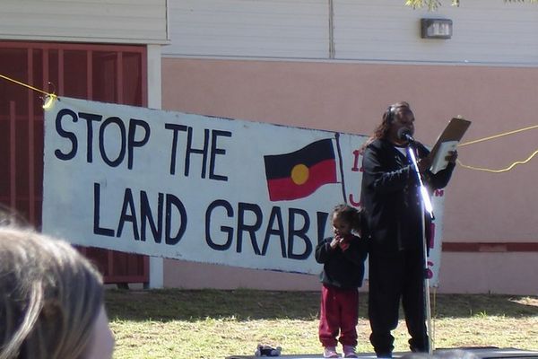 Aboriginal land rights protest rally