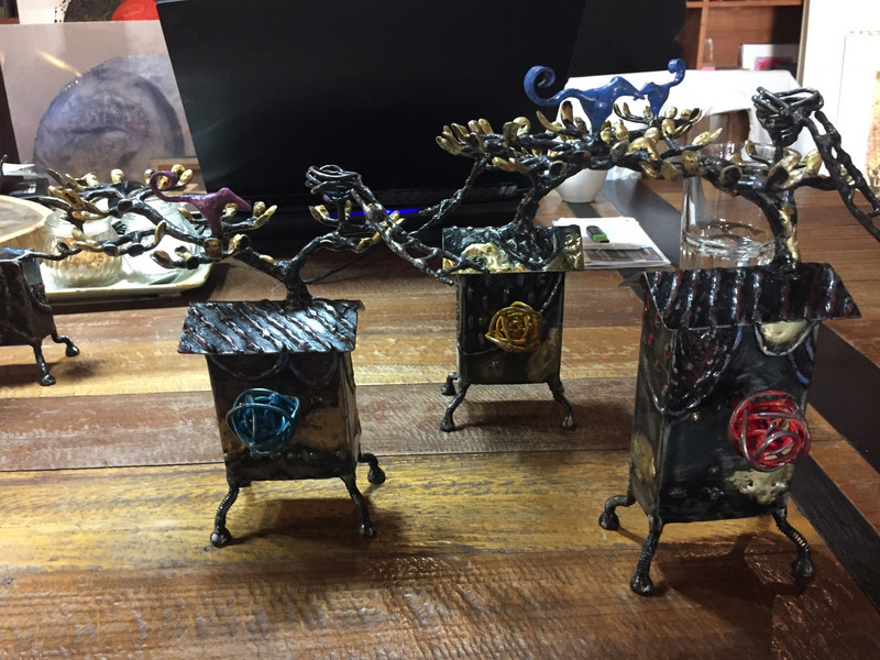 Some of the music boxes destined for Blue-ginger gallery
