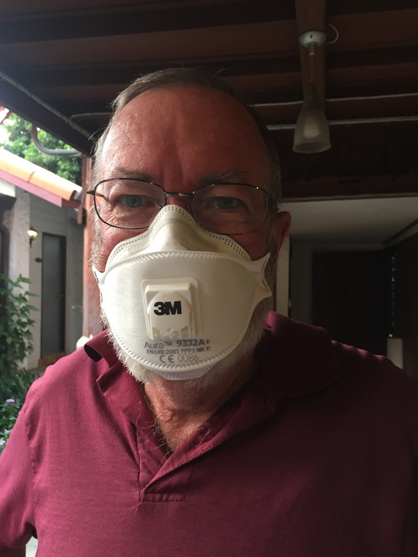 Rich with his new anti pollution mask: he’s renamed Darth Vadar 