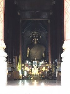 Dark temple interior