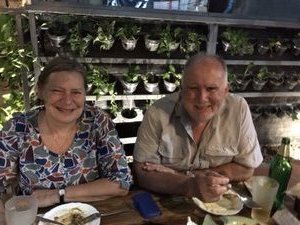 Debbie and Paul at the Burmese restaurant 