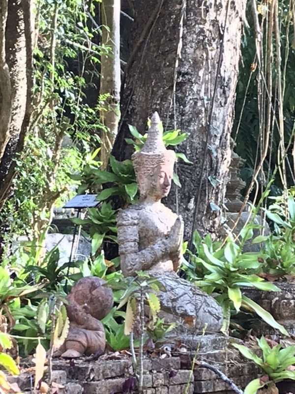 Forest temple statue.