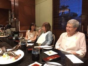 Veronica, Kathy and Dorothy : Japanese restaurant 