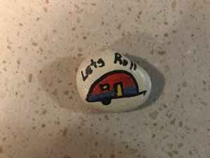 Found this painted rock - on the back it says 'RVers ROCK'... look it up on FB
