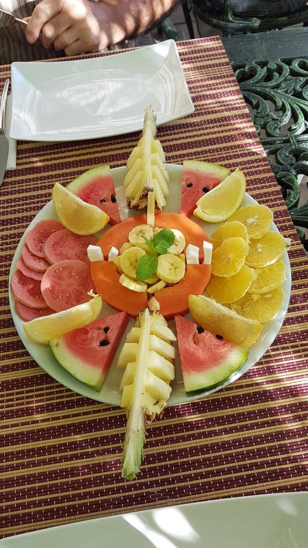Fruit platter for breakfast