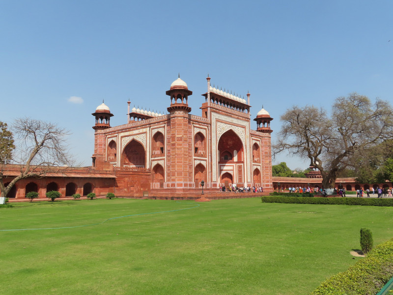 One of four gates around the Taj