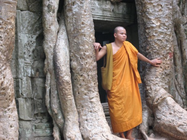 Monk, Ta Prom, Angkor