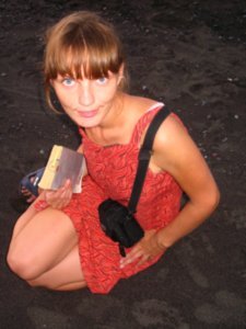Lelde on the beach