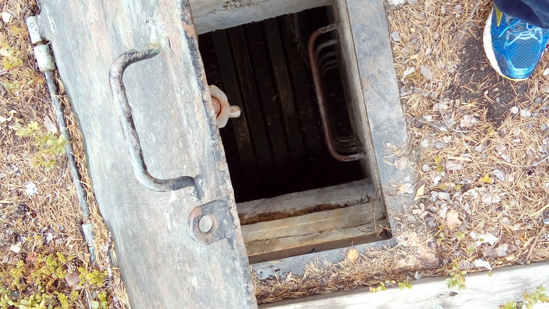 Trap door to underground chamber