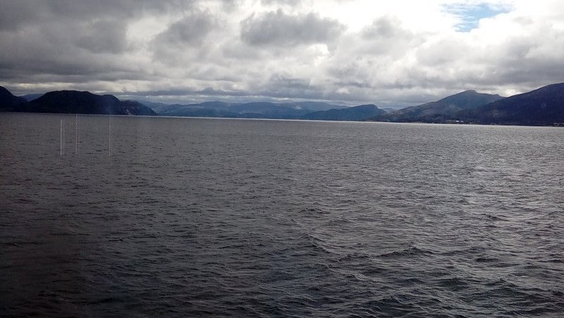 The view from the ferry. It was blowing hatd and cold!