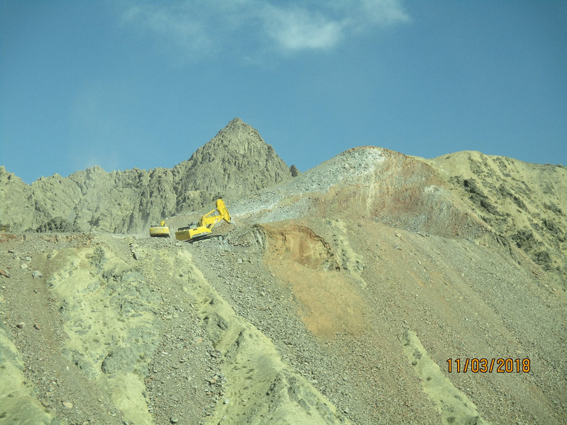 Open-cast quarrying near Bashkorgan, Xinjiang