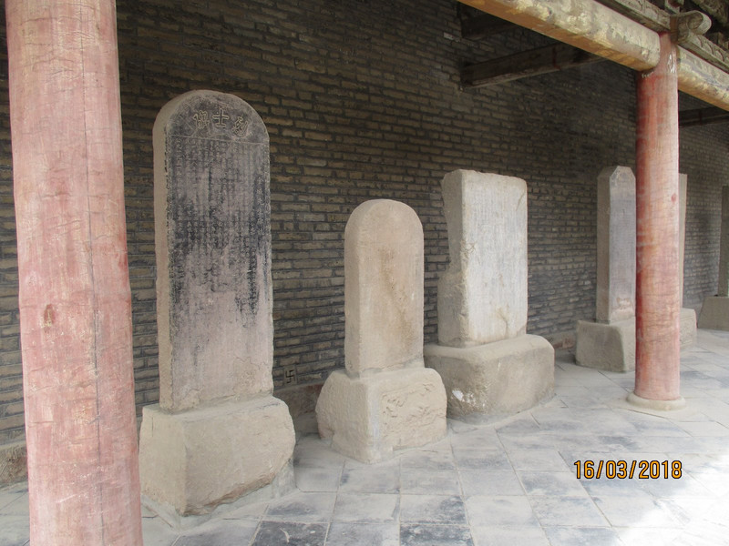 Stelae at Buddhist temple, Zhangye