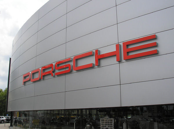 This was the Porsche dealership by the Factory