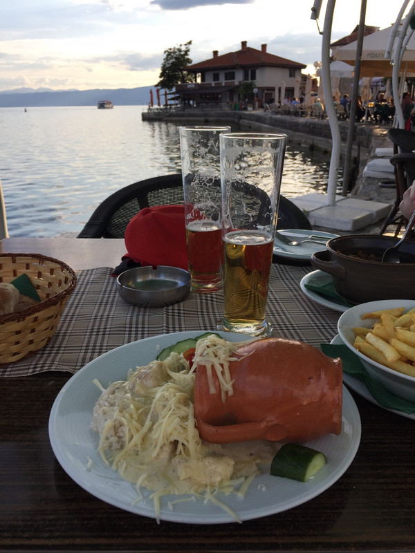 Dinner by lake Ohrid