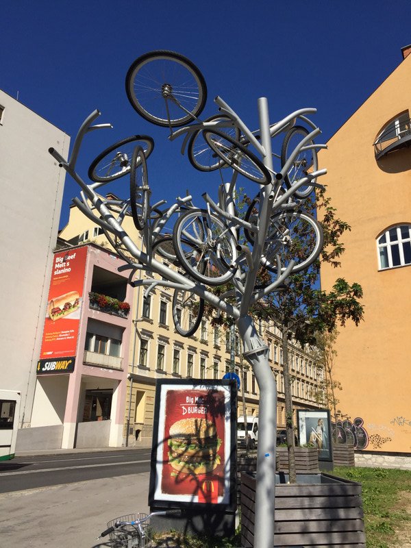 A bicycle tree