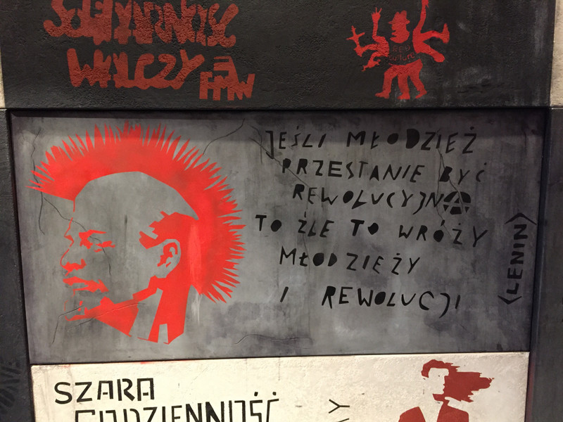 European Solidarity Centre - Lenin graffiti 