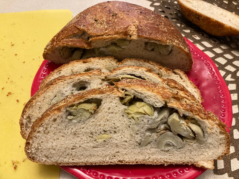 Arcangeli’s garlic artichoke bread